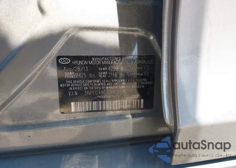 2013 Hyundai Sonata Limited from USA, damaged, VIN 5NPEC4AC3DH803763